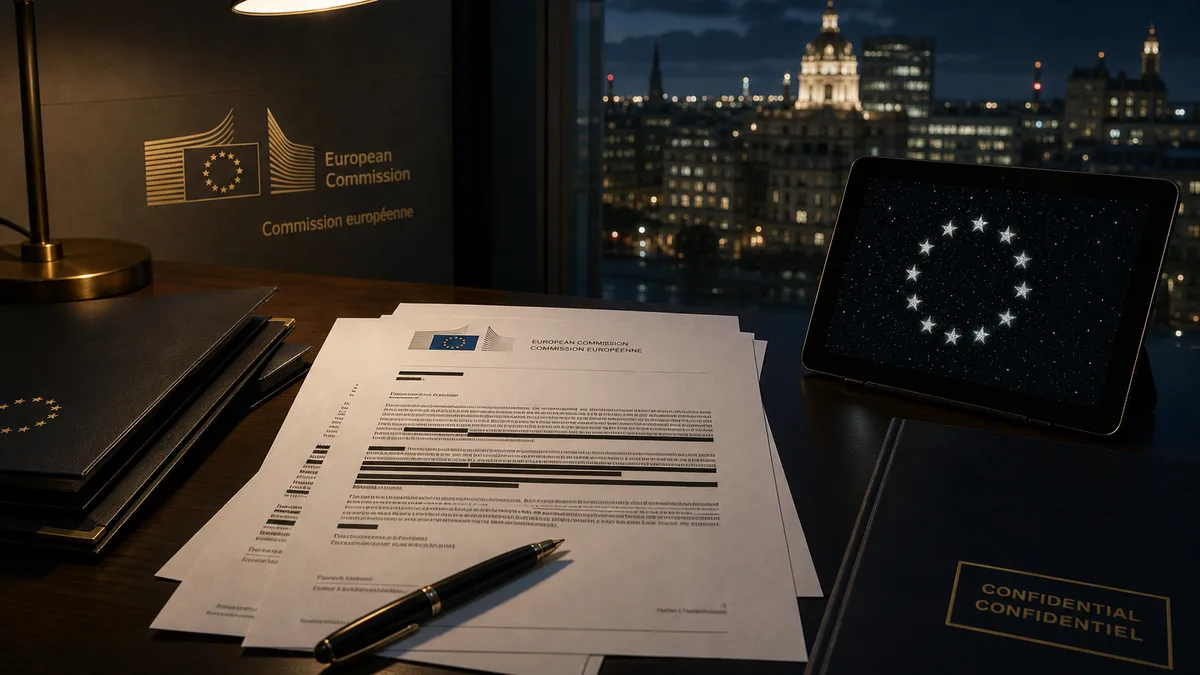 Commission defence correspondence and UAP reporting papers on a desk