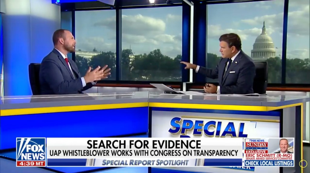 David Grusch speaks with Bret Baier on Fox News Special Report about UAP whistleblower transparency