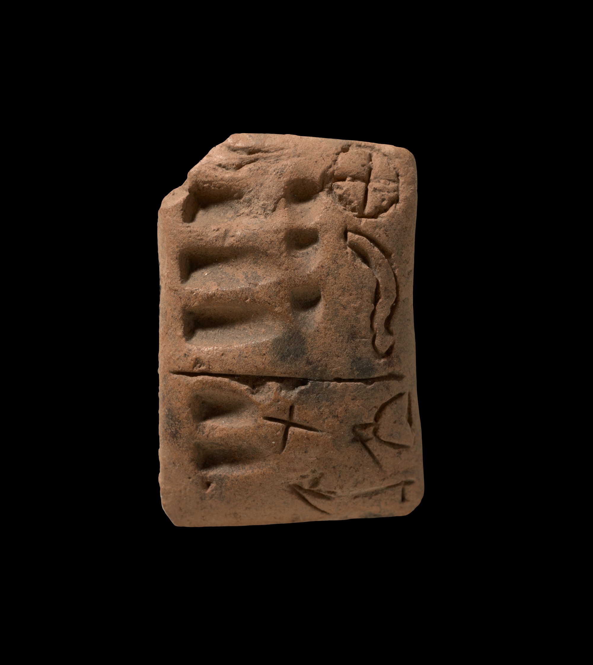 Proto-cuneiform tablet from the Uruk IV period